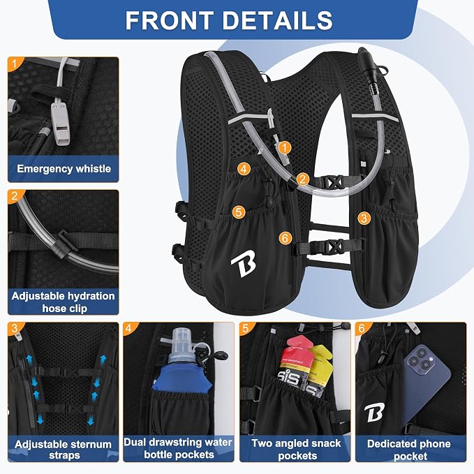 BECOJADDE Running Vest Hydration Backpack - Image 2