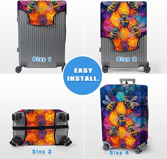 Luggage Cover Protector for 30-32 Inch Suitcases, TSA Approved Elastic Travel - Image 6
