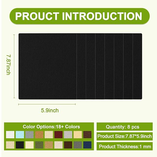 Besezx Canvas Repair Patch, Outdoor Gear Patch, 7.87x5.9 Inches 8PCS, - Image 2