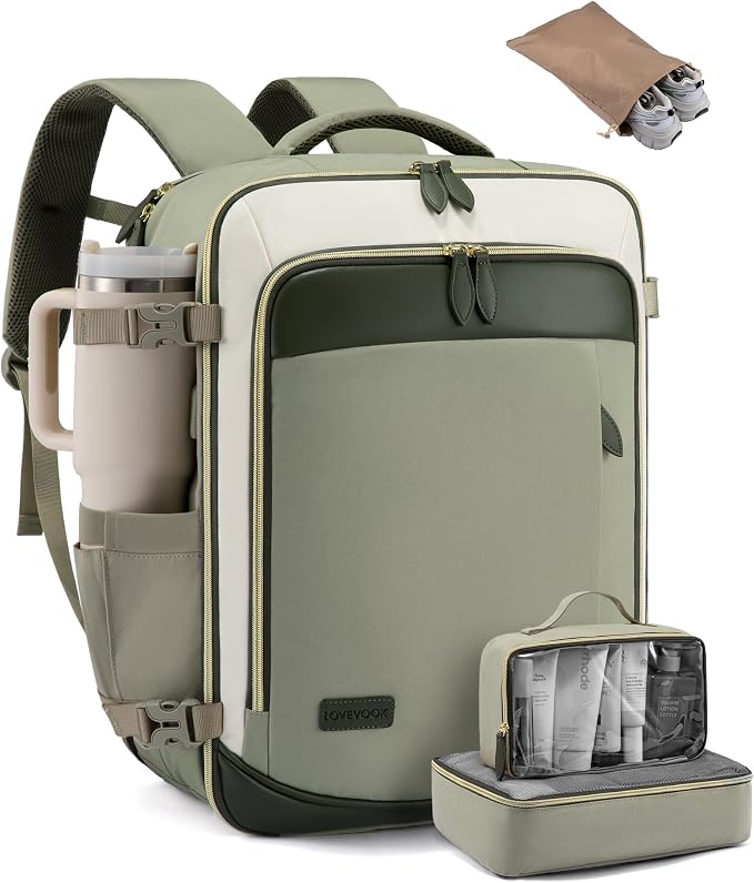 LOVEVOOK 50L Travel Backpack Carry On Airline Approved, Large Backpack by LOVEVOOK