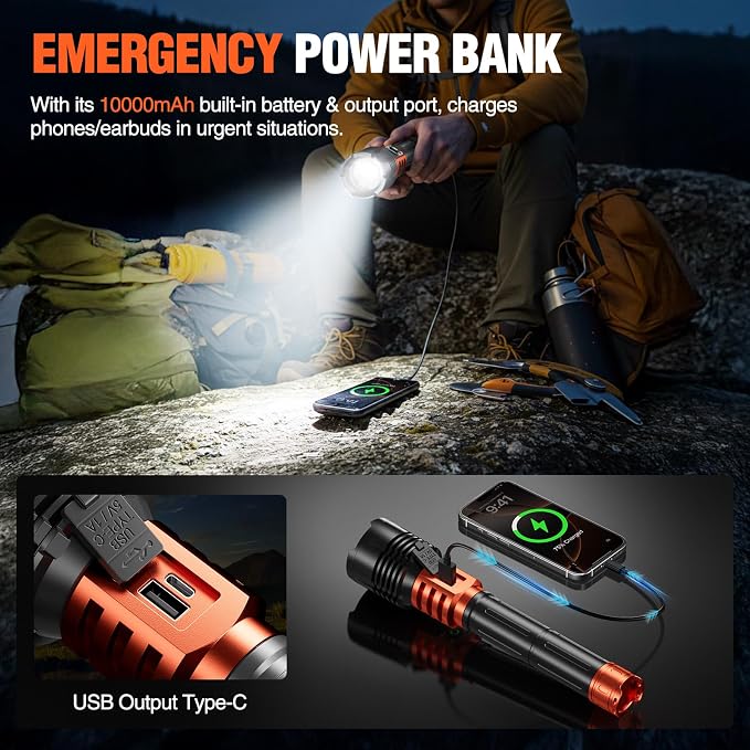 Wdtpro Rechargeable LED Flashlights High Lumens, Super Bright 90, 000LM - Image 7