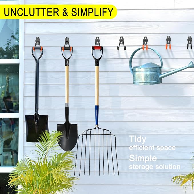 2 Pack Garage Hooks Heavy Duty Storage Organizer Wall Mount Power and Garden - Image 5