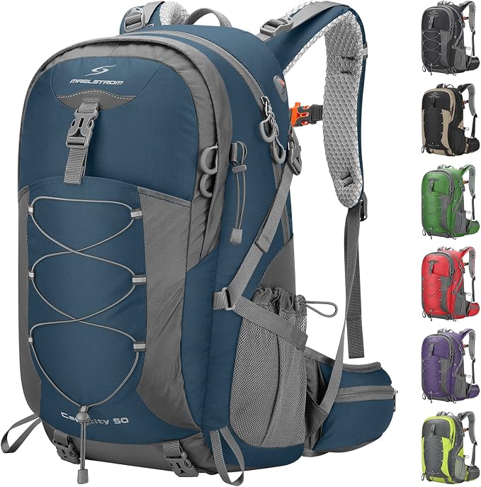 Maelstrom Hiking Backpack, Camping Backpack, 50L Waterproof Hiking Daypack by Maelstrom