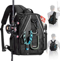 Piscifun Fishing Backpack with Rod Holder, Lightweight Sling Bag Storge Gear by Piscifun