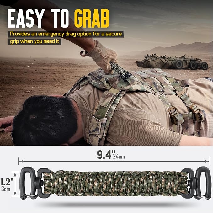 Tactical Paracord Handle，9-core Weaving Paracord Strap - Image 5