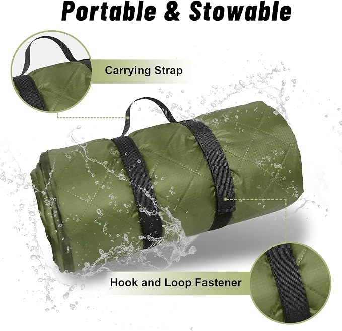 Waterproof Outdoor Blanket 82”X 55” Packable, Stadium Blankets - Image 4