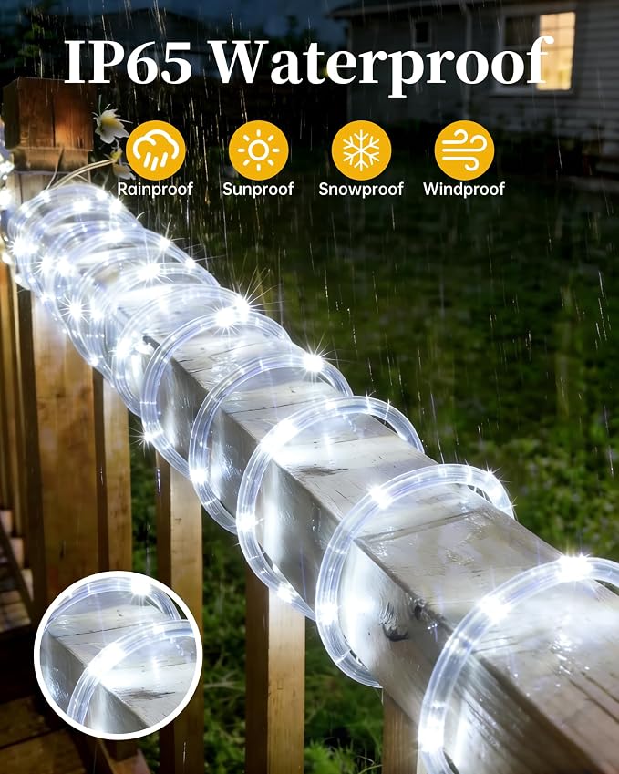 MERRIMAX M Solar Rope Lights Outdoor, 72FT 200LED Solar String Lights - Image 2
