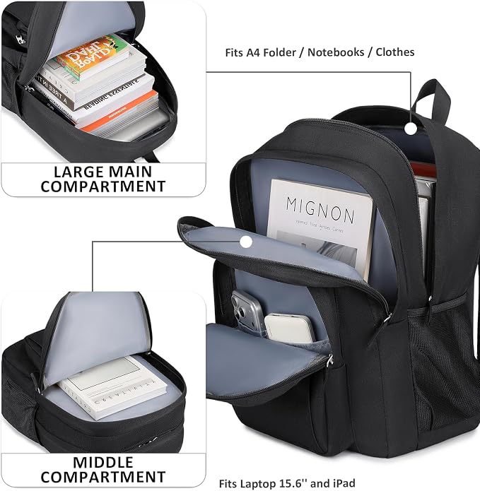 abshoo Classical Basic Travel Backpack - Image 2