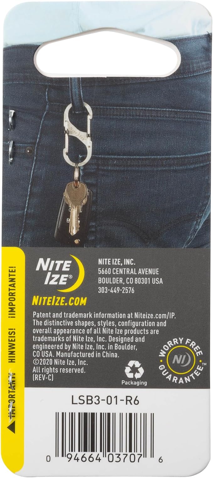 Nite Ize LSB3-01-R6 S-Biner SlideLock Dual Locking Carabiner, Size #3 - Image 8