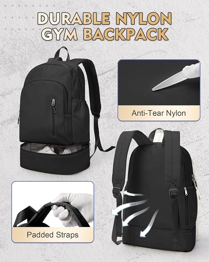 Gym Backpack for Women Men, Cheer bag, Lightweight Gym Bag - Image 3