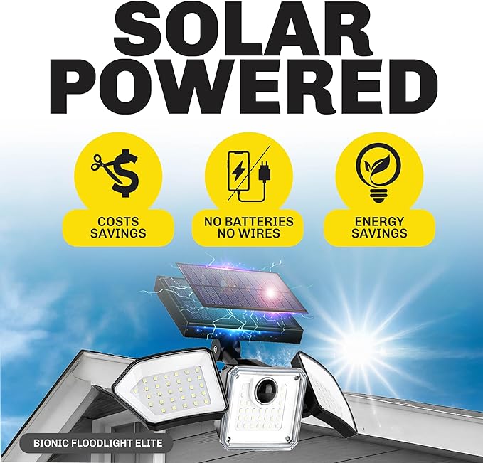 Bionic Flood Light 2 Pk Solar Lights Outdoor Waterproof, Ultra Bright 89 LEDs - Image 2