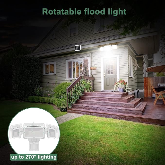 GLORIOUS-LITE Solar Security Lights 2400mAh LED Motion Sensor Light Outdoor - Image 6