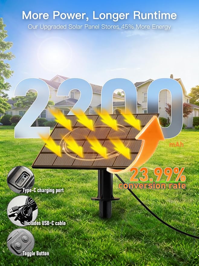 50FT Solar String Lights Outdoor Waterproof, 18+1 LED Solar Powered Lights - Image 2