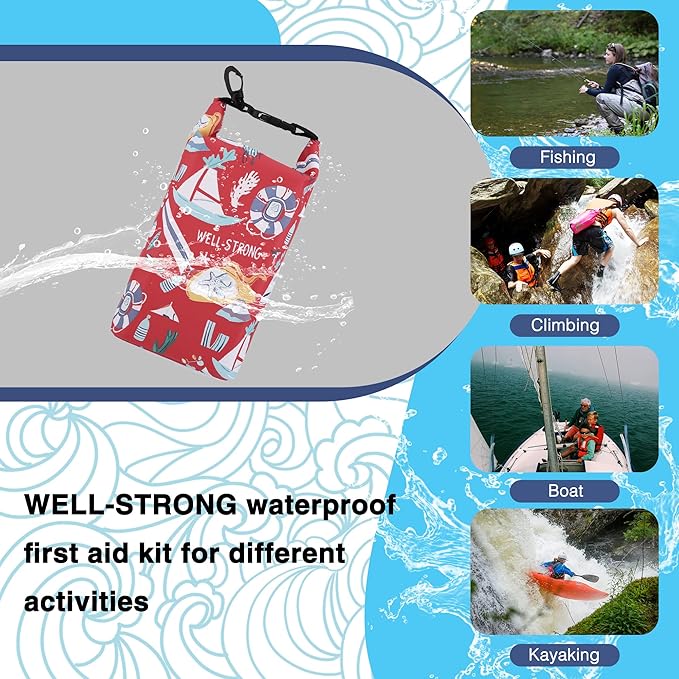 Boat First Aid Kit Waterproof, WELL-STRONG Marine Emergency Kit - Image 3