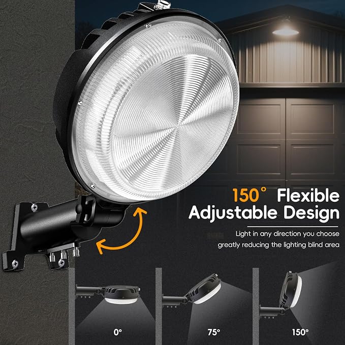 150W 20000LM LED Barn Lights Outdoor, Dusk to Dawn Outdoor Lighting - Image 4