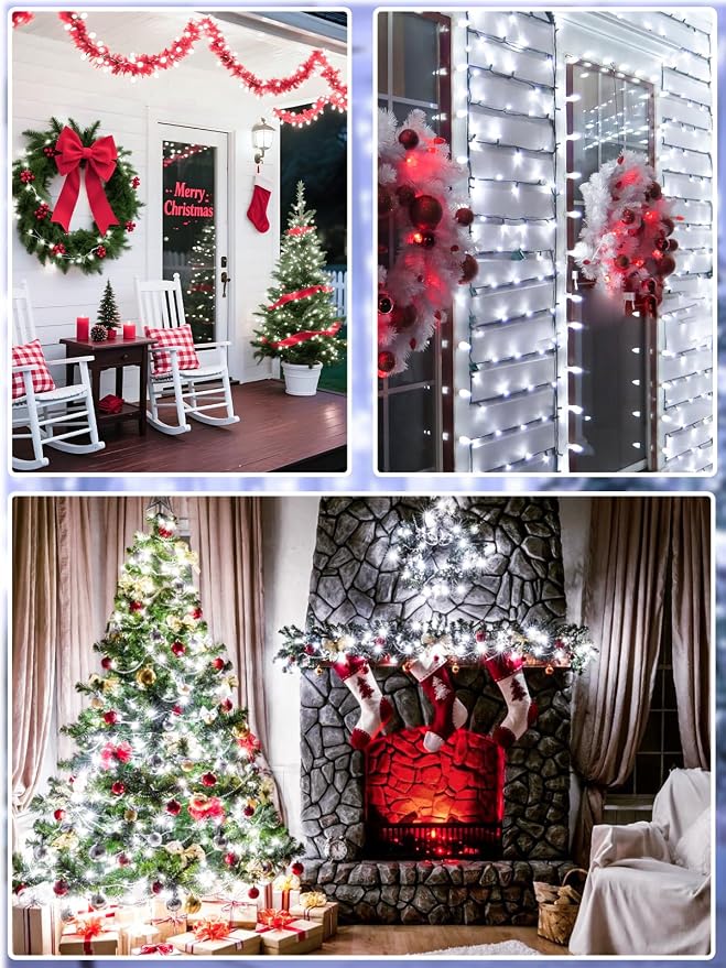 Upgraded 99FT 300 LED Christmas Lights Outdoor & Indoor, Memory Function & - Image 7