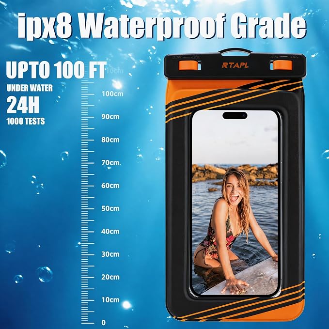2 Pack IPX8 Floating Waterproof Phone Pouch - Image 3