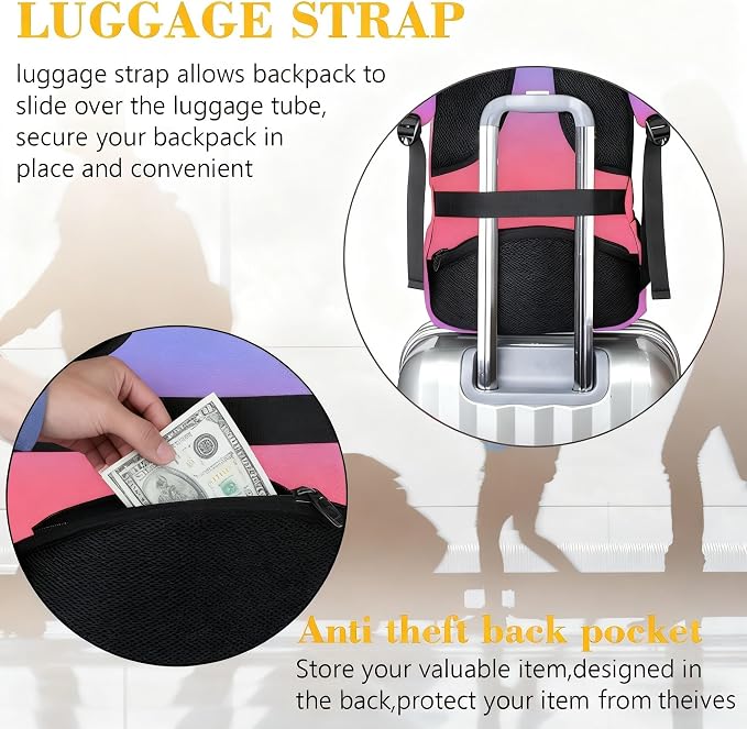 MATEIN Fashion Laptop Backpack 15.6 Inch, Anti Theft Slim Travel Backpack - Image 6