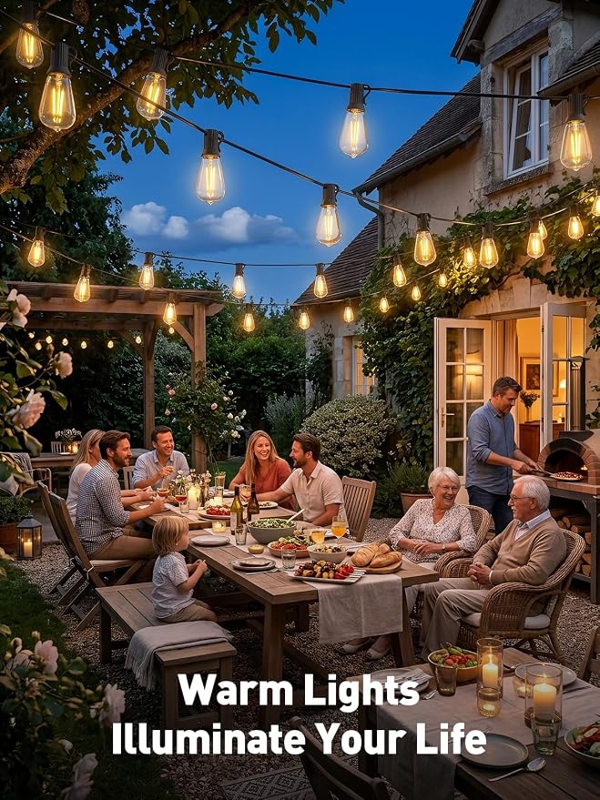 65ft-Solar-String-Lights-Outdoor-Waterproof-Solor-Powered-Patio-Light-Hanging-Ou - Image 5