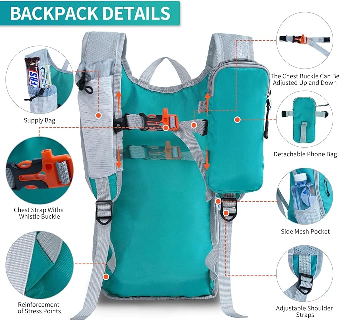 Hiking Backpack 10L/15L Small Daypack Lightweight Packable Travel Foldable - Image 5