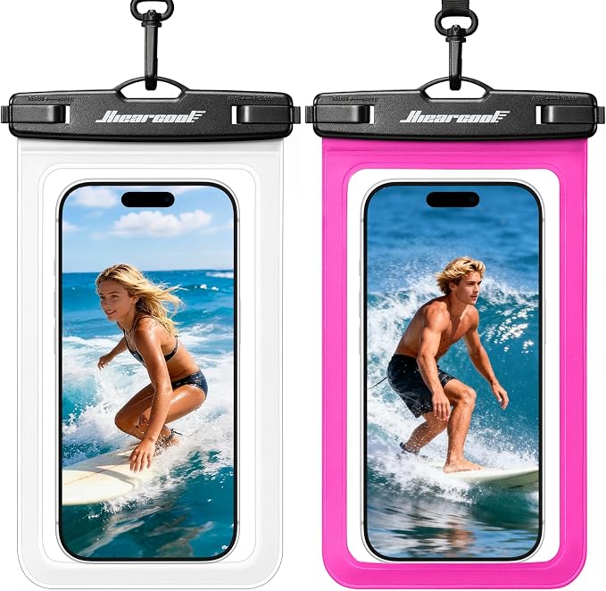 Hiearcool Universal Waterproof Phone Pouch, IPX8 Cell Phone Waterproof Case Up by Hiearcool