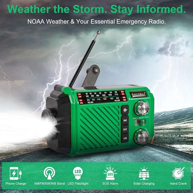 Hand Crank Emergency Weather Radio - Image 3