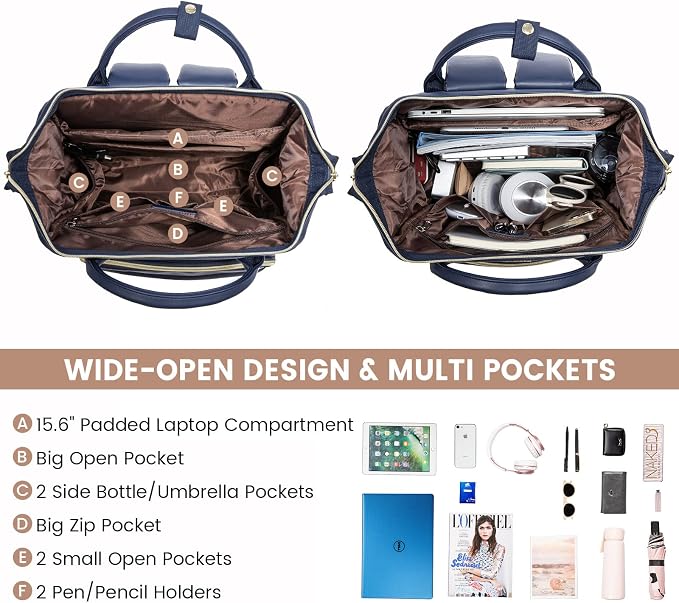 LOVEVOOK Leather Laptop Backpack - Image 2