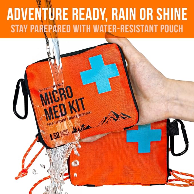 EVERLIT Mini First Aid Kit, Ultralight Compact Water-Resistant Hiker Medical Kit - Image 6