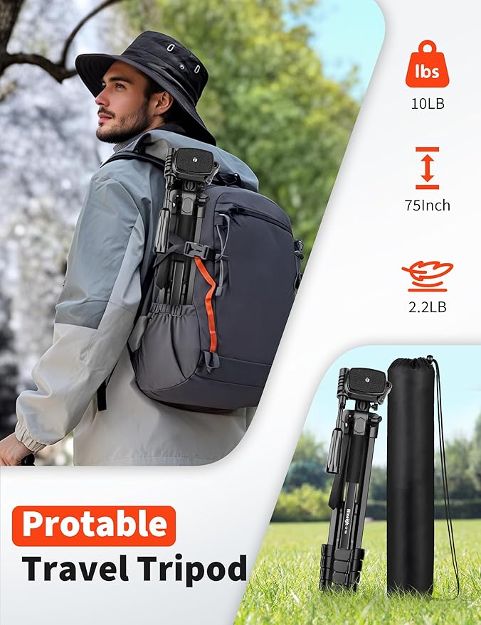 Nineigh 75" Phone Tripod Stand, Overhead Tripod - Image 7