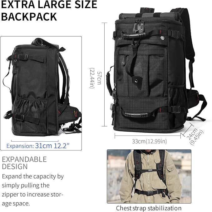 YOUMIAN Large Capacity For Travel Hiking Sports Carry On Backpack Durable - Image 7