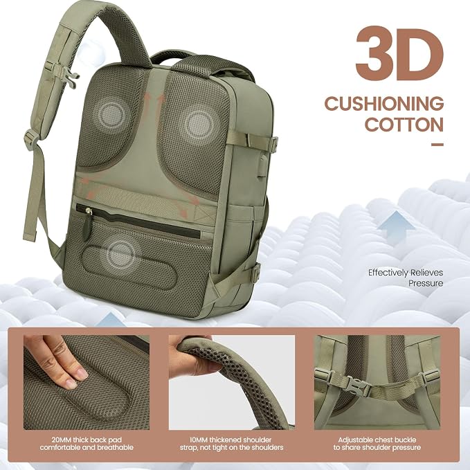 LOVEVOOK Travel Backpack for Women, 40L Carry On Backpack - Image 8