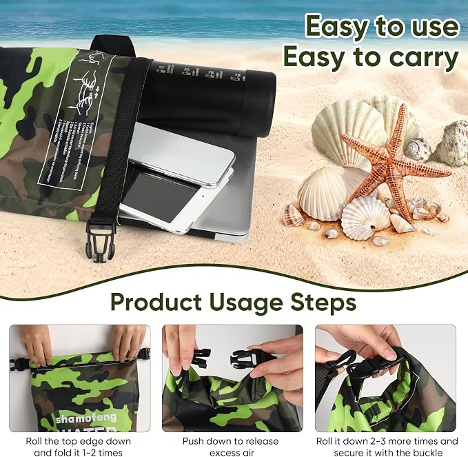 Waterproof Dry Bag 5L/10L/15L/20L/30L Roll Top Dry Storage Backpack - Image 6