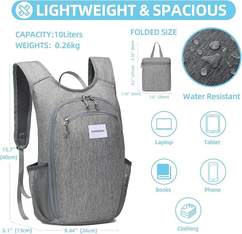 10L Foldable Lightweight Backpack – Packable Travel Daypack - Image 2