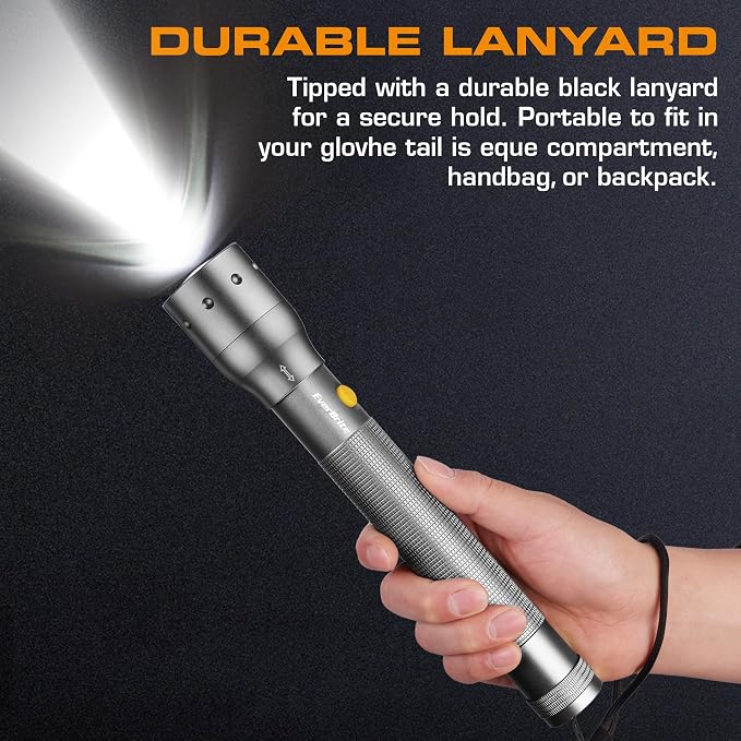 EverBrite Ultra Bright Tactical Flashlight, 900 Lumen Zoomable Adjustable Focus - Image 4