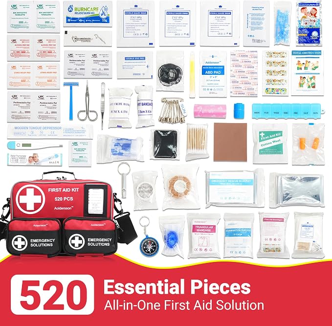 520 Piece Large First Aid Kit – Emergency Survival Kit - Image 5