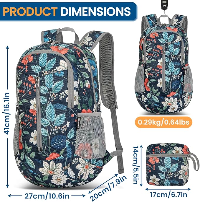 ZOMAKE Ultra Lightweight Packable Backpack 25L - Image 2