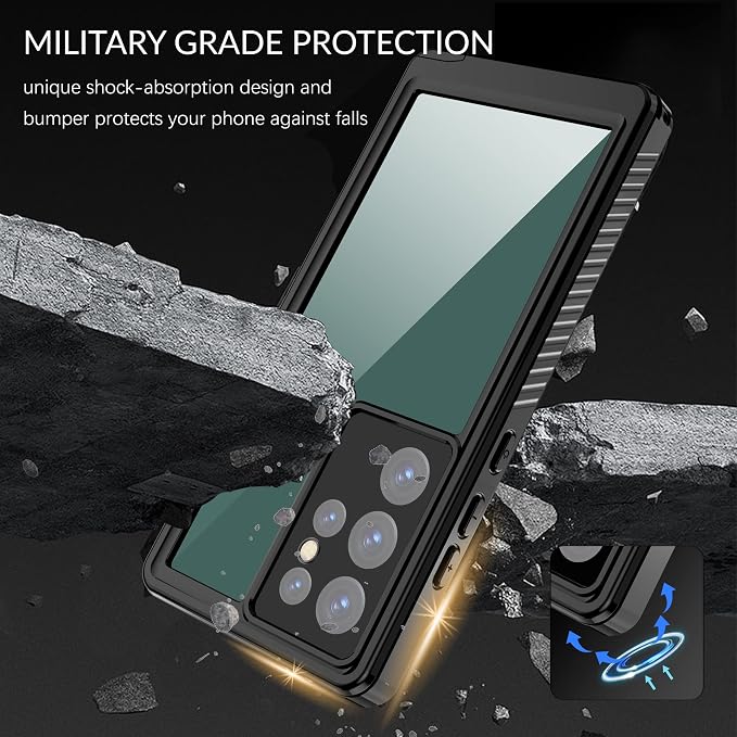 for Samsung Galaxy S23 Ultra Case, IP68 Waterproof Dustproof Case, Full Body - Image 3