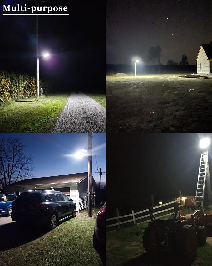 Ofuray Solar Street Lights Outdoor, Solar Security Flood Lights Parking Lot - Image 6