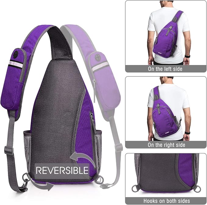 G4Free Sling Bag RFID Blocking Sling Backpack Crossbody Chest Bag Daypack - Image 5