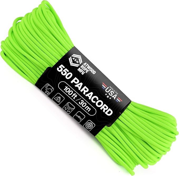 Atwood Rope MFG 550 Paracord 100 Feet 7-Strand Core Nylon Parachute Cord by AtwoodRopeMFG