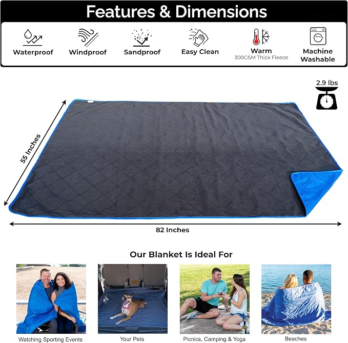 BRAWNTIDE Large Outdoor Waterproof Blanket - Image 2