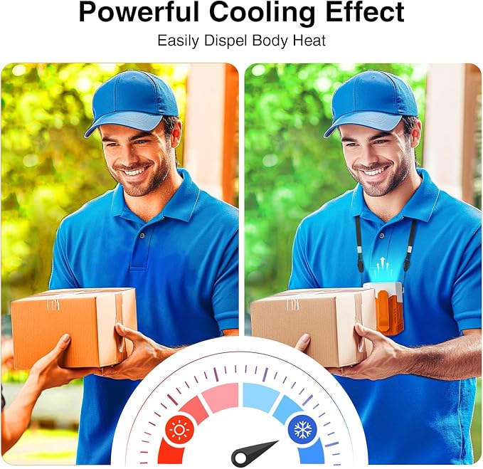 Portable Fan 4000mAh Rechargeable, 4 Speeds 13000RPM Strong Airflow, Personal - Image 5