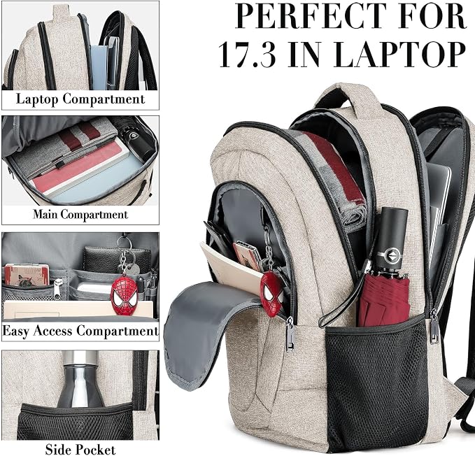 BIKROD Backpack for Women and Men, Extra Large School Backpacks for Teens - Image 3