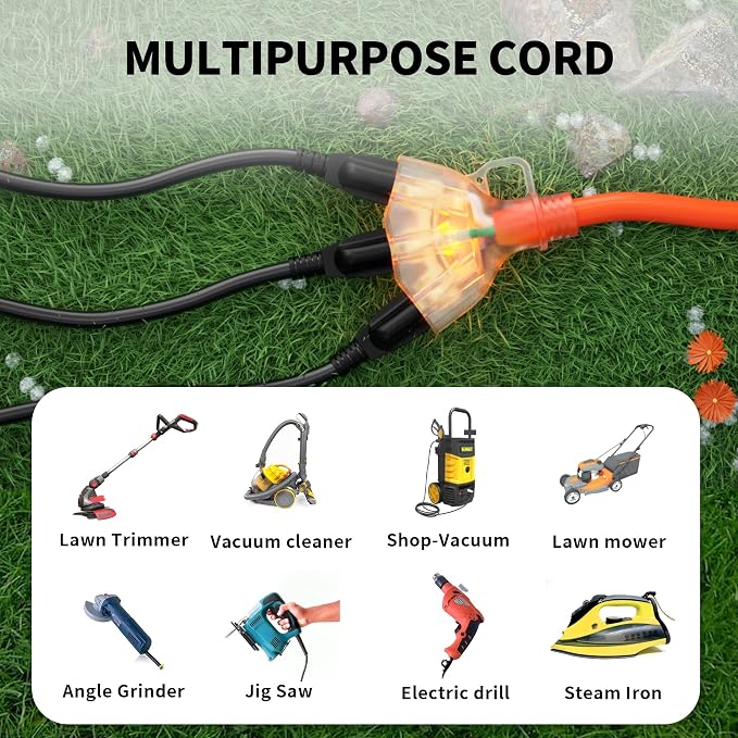 POWGRN 10 FT 12/3 Gauge Extension Cord - Image 7