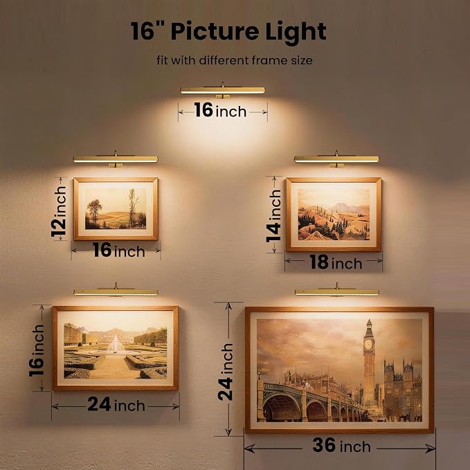 Wireless Picture Light Battery Operated, 16in Picture Light - Image 10
