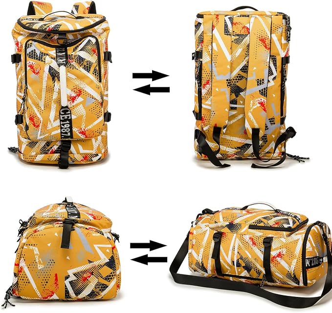 Gym Duffle Bag Waterproof black Laptop Backpack Suitable - Image 7