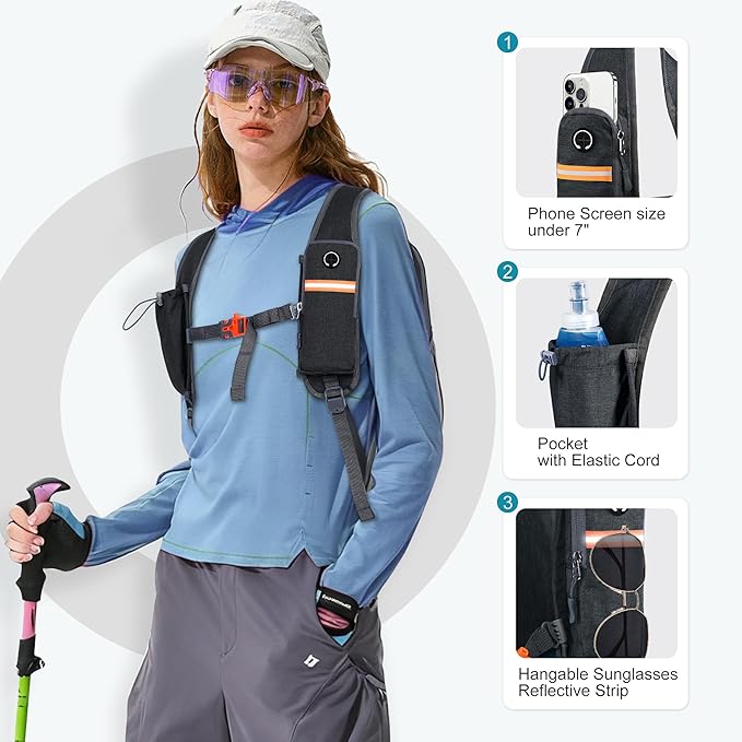 FIORETTO 10L Hiking Backpack for Women Men Mini Packable Backpack Lightweight - Image 2
