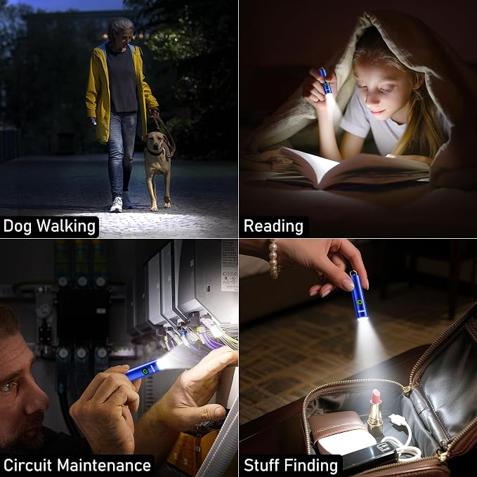 Blukar Rechargeable EDC Flashlight, Mini Keychain Flash Light - Image 8
