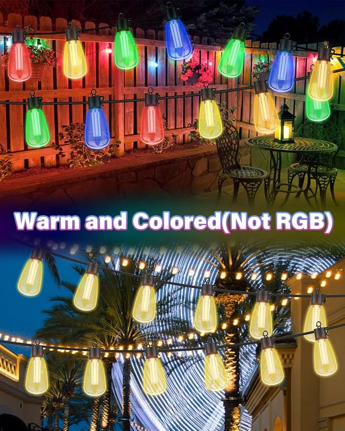 98FT Outdoor String Lights - Image 3