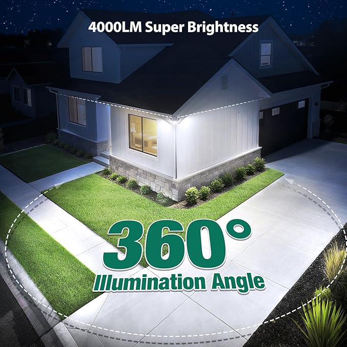 Solar Lights Outdoor 4000LM 236 LEDs Motion Sensor Outdoor Lights, 5 Heads - Image 2